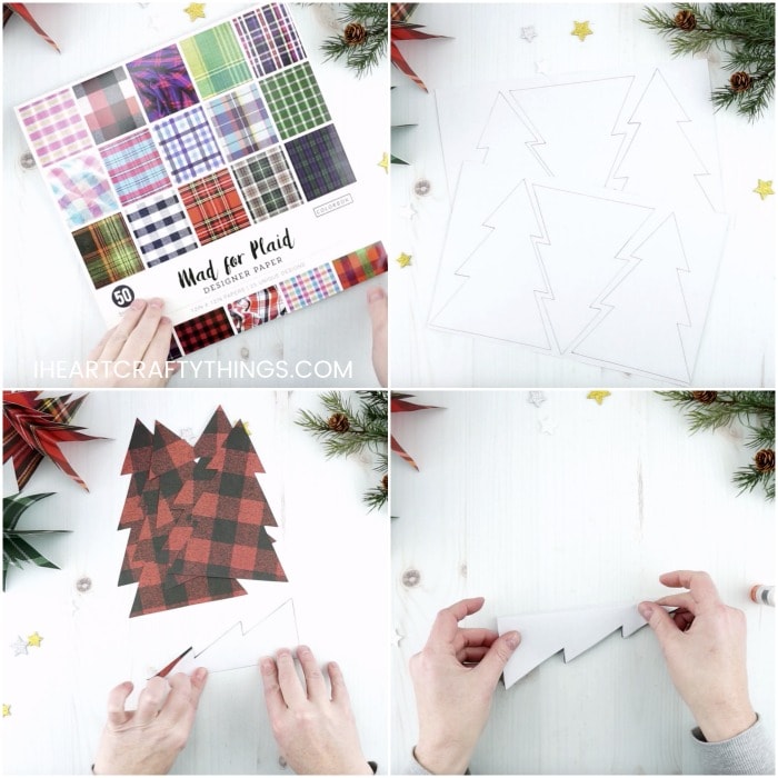 Plaid Christmas Tree Craft