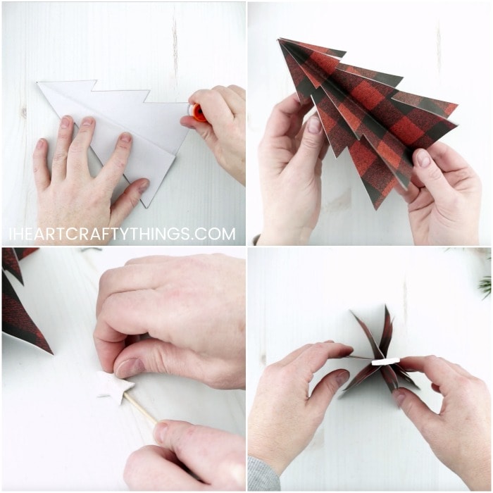 Plaid Christmas Tree Craft