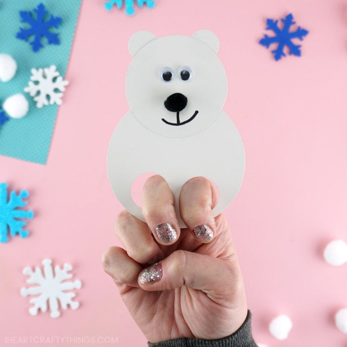 Polar Bear Finger Puppets