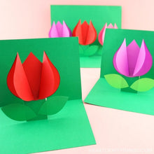 Load image into Gallery viewer, POP UP FLOWER CARD - SPRING TULIP CRAFT