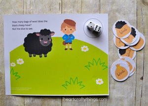 Baa Baa Black Sheep Preschool Counting Game Printable