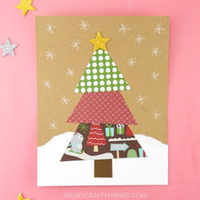 Load image into Gallery viewer, Paper Scrap Christmas Tree Craft