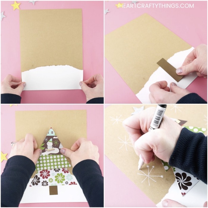 Paper Scrap Christmas Tree Craft