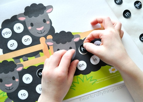 Baa Baa Black Sheep Sight Words Game (Blank Version)