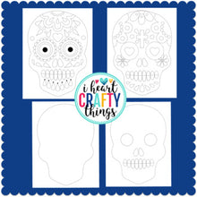 Load image into Gallery viewer, Sugar Skull Black Glue Art Project -Day of the Dead Craft