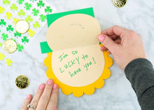 Load image into Gallery viewer, St Patricks Day Card Craft Template