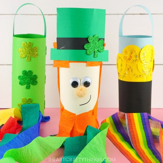 St Patrick's Day Windsocks craft