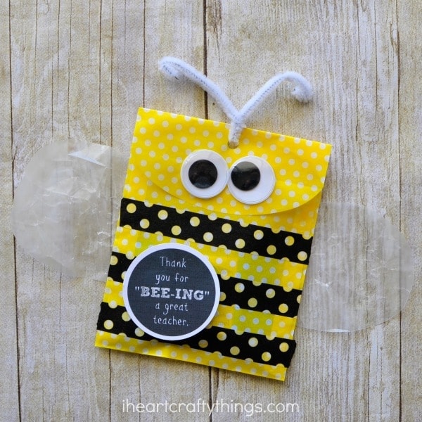 Cute Bee DIY Teacher Gift Bag