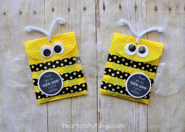 Cute Bee DIY Teacher Gift Bag