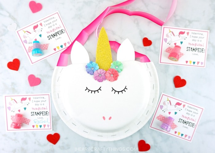 Printable Unicorn Valentine Cards