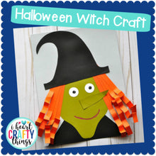 Load image into Gallery viewer, Cut and Paste Witch Halloween Craft