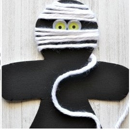 Yarn Wrapped Mummy Craft