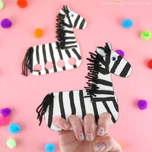 Load image into Gallery viewer, GALLOPING FINGER PUPPET ZEBRA CRAFT